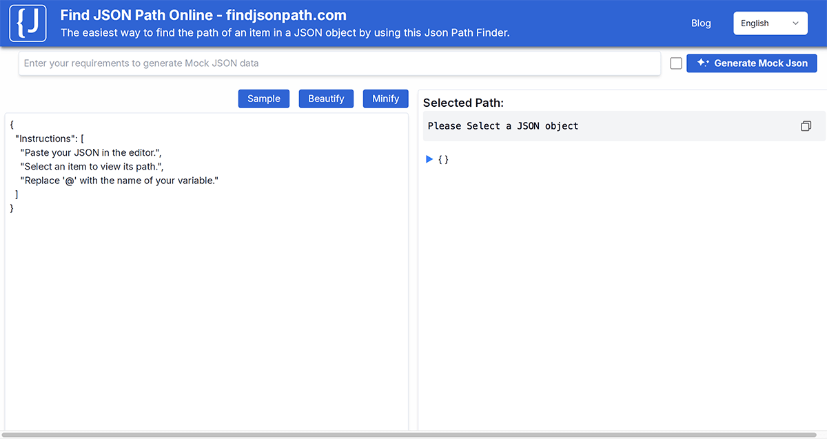 Find JSON Path Online