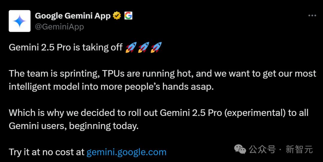 刚刚,谷歌最强Gemini 2.5 Pro免费了,数学碾压人类研究生,拿下全球TOP 1