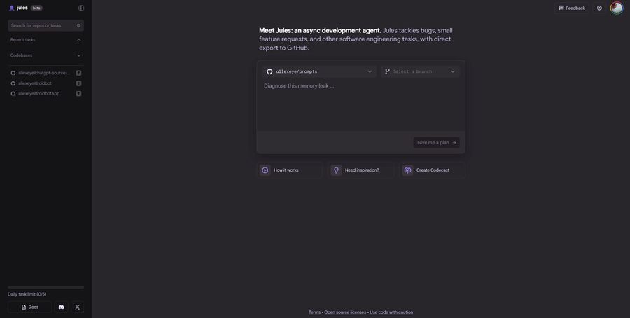 谷歌 AI 编程智能体 Jules 全球公测,挑战 GitHub Copilot 和 OpenAI 的 Codex