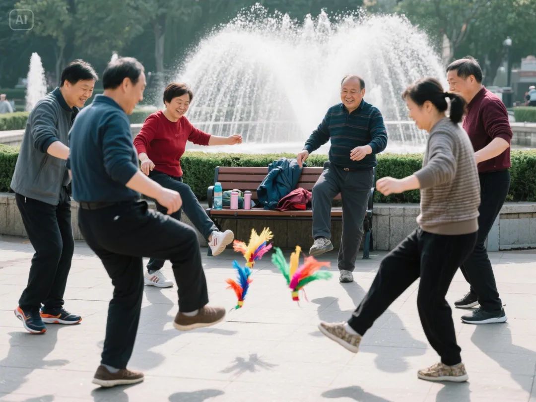 即梦AI画图教程:(六十五)悠闲的公园活动场景