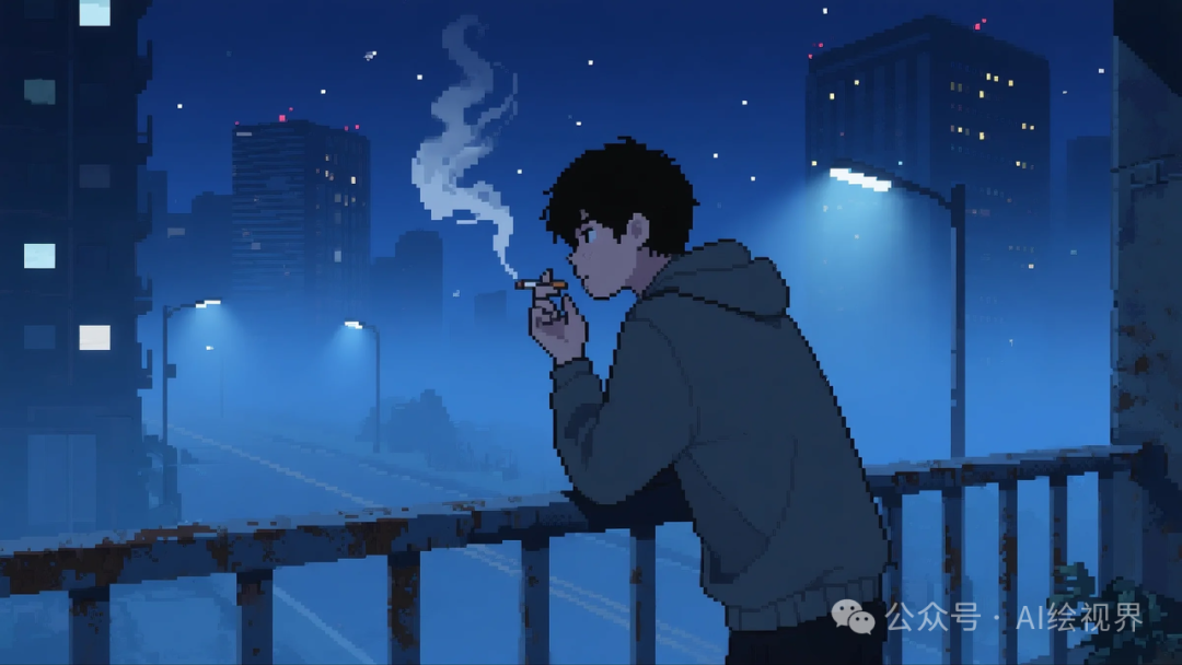 即梦AI 【像素风格】| 爆火的抑郁风像素插画怎么搞?照着输入,张张戳中泪点