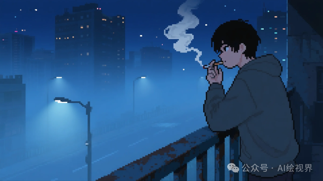 即梦AI 【像素风格】| 爆火的抑郁风像素插画怎么搞?照着输入,张张戳中泪点