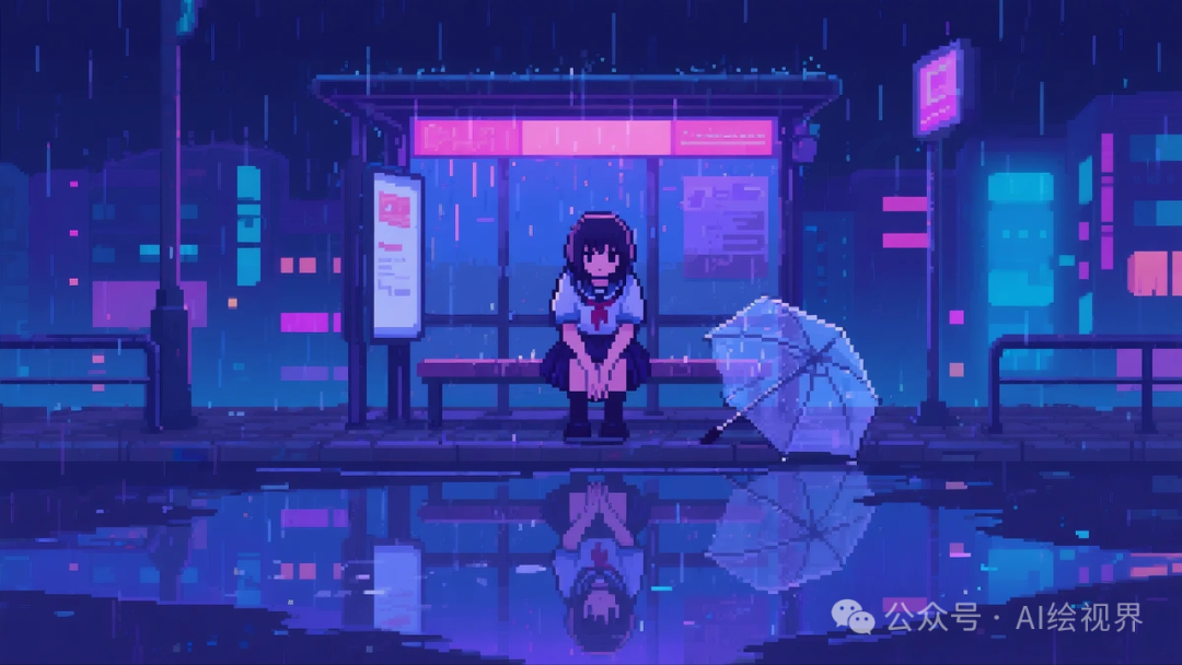 即梦AI 【像素风格】| 爆火的抑郁风像素插画怎么搞?照着输入,张张戳中泪点