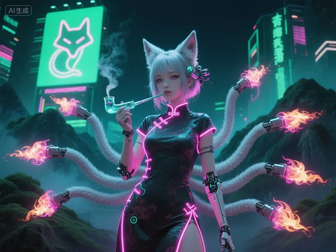 即梦AI画图教程:(七十七)赛博朋克古风人物创作指南