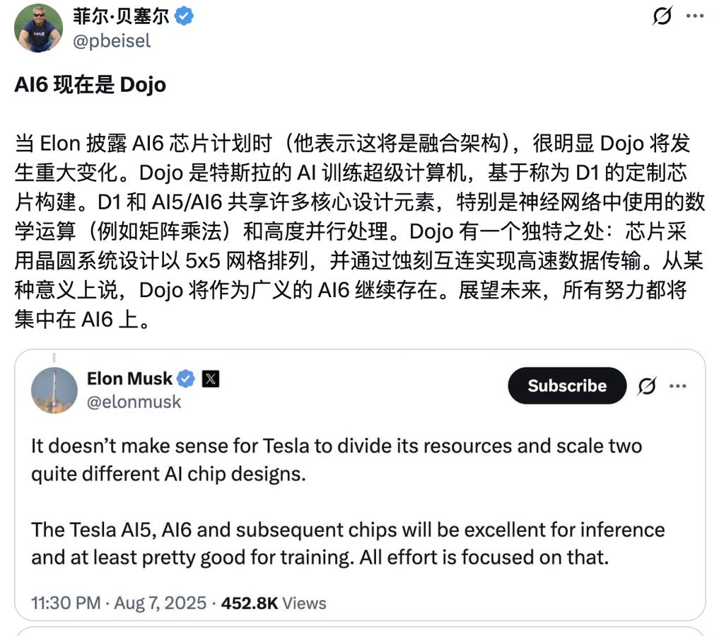 马斯克的大招来了,智驾智舱全部升级,承认超算芯片走进死胡同