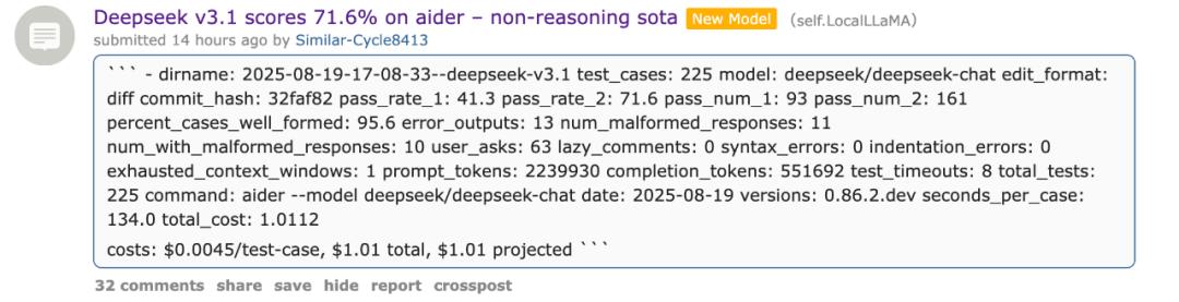 实测低调上线的DeepSeek新模型:编程比Claude 4还能打,写作…还是算了吧