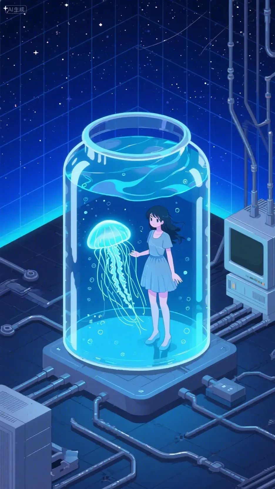 即梦AI画图教程:(一百一十七)蒸汽波复古漫画少女