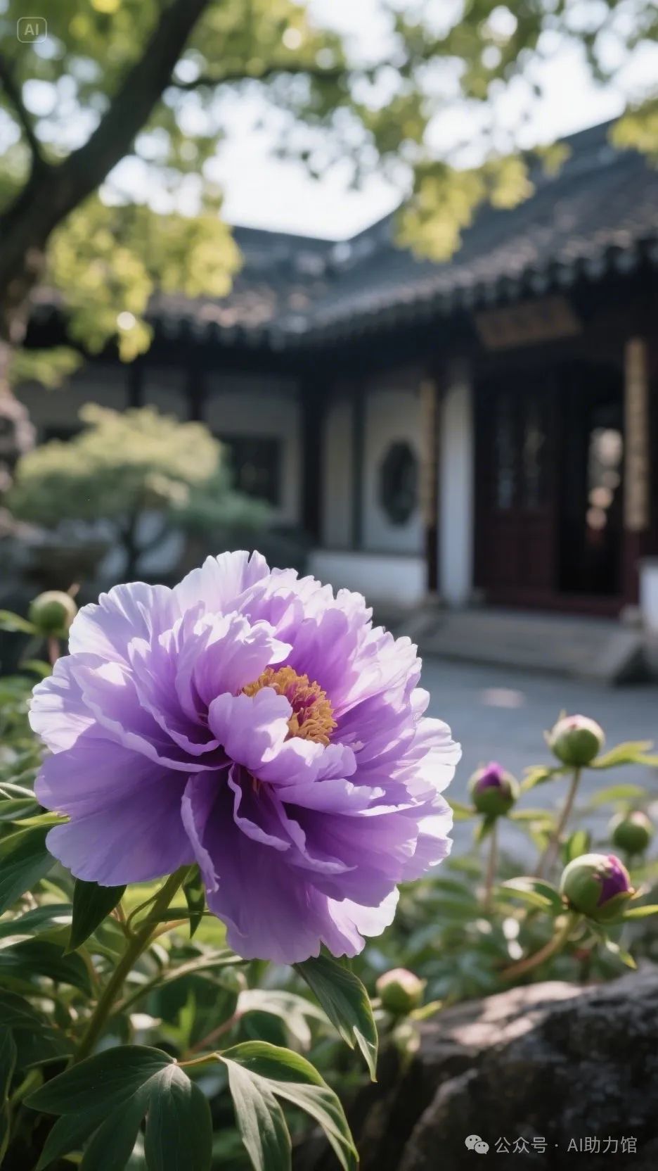 如何编写AI提示词,生成漂亮的牡丹花?