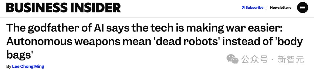Hinton最新警告:杀手机器人或将带来更多战争,最大担忧是AI接管人类