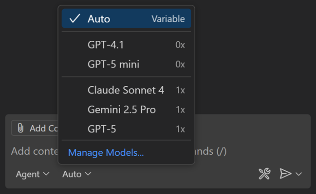 微软发布 VS Code 1.104 版:支持自动切换 AI 模型,定制智能体会话