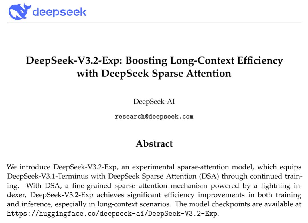 DeepSeek最新模型上线,全新注意力机制基于北大ACL最佳论文