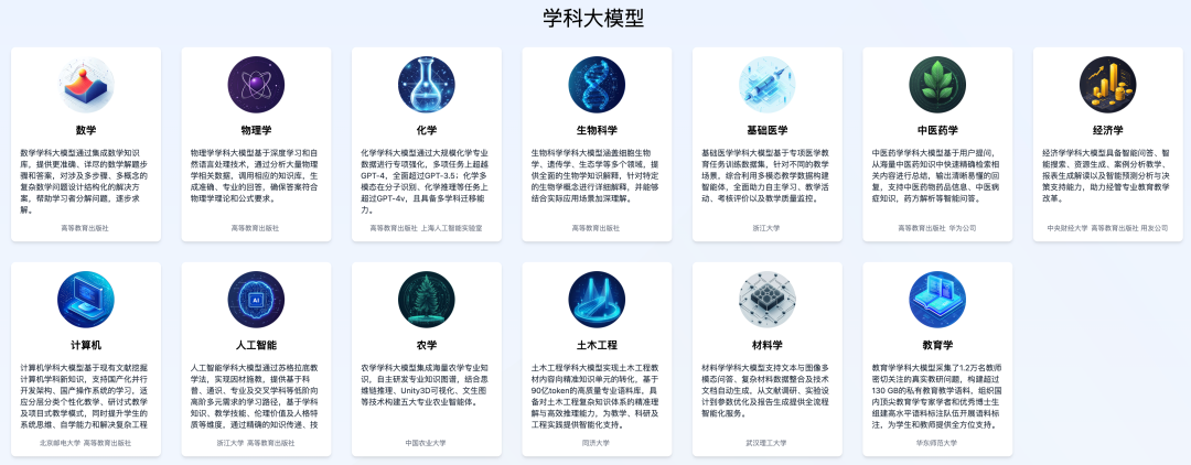 就地炸裂,教育学、人工智能、数学、物化生等十三门“学科大模型”,都在「国家智慧教育平台」