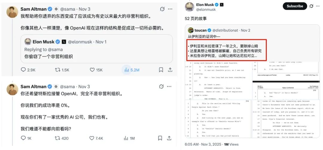 马斯克52页PPT怒喷奥特曼,OpenAI里一个好人都没有