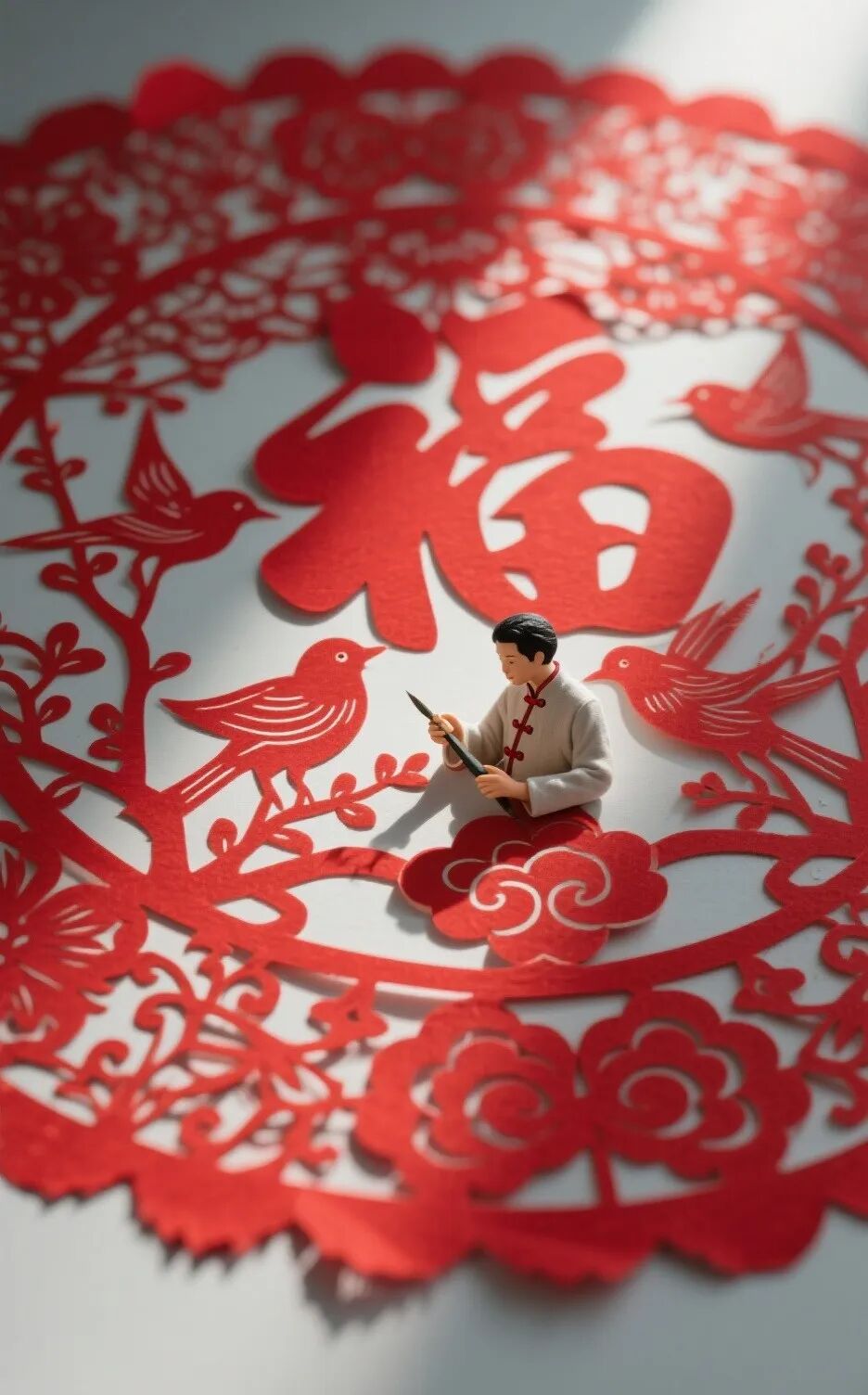 太酷了!用AI打造非遗微缩世界,巨大工艺与小人反差拉满