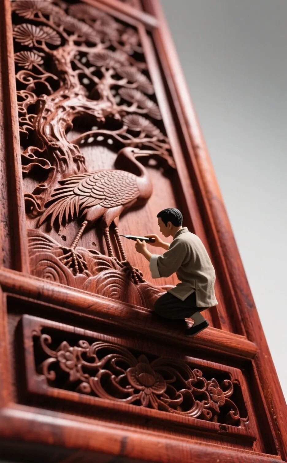 太酷了!用AI打造非遗微缩世界,巨大工艺与小人反差拉满