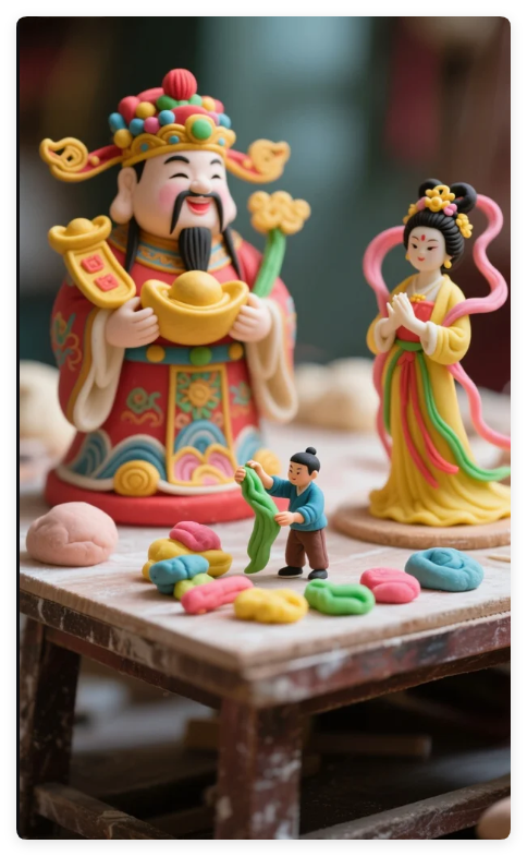 太酷了!用AI打造非遗微缩世界,巨大工艺与小人反差拉满