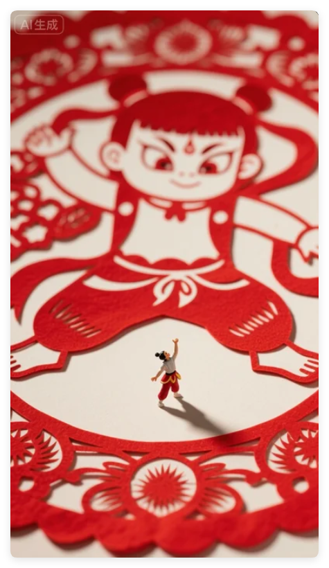 太酷了!用AI打造非遗微缩世界,巨大工艺与小人反差拉满