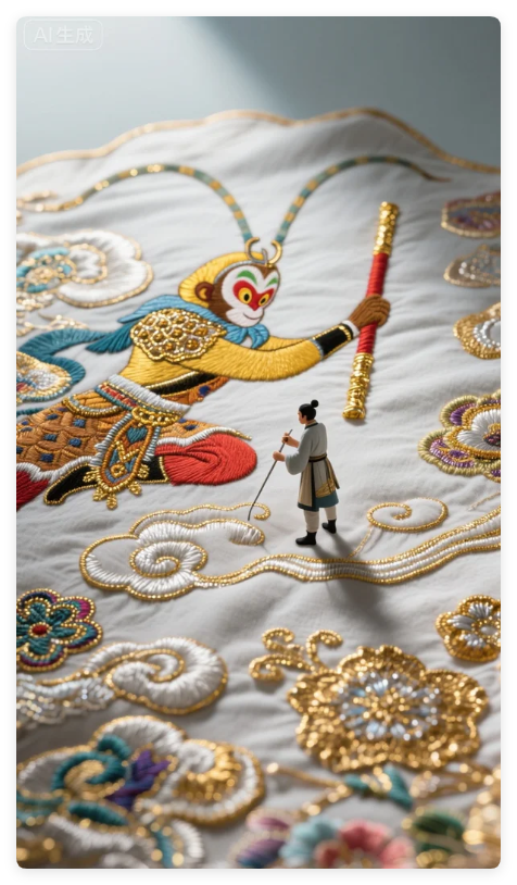 太酷了!用AI打造非遗微缩世界,巨大工艺与小人反差拉满