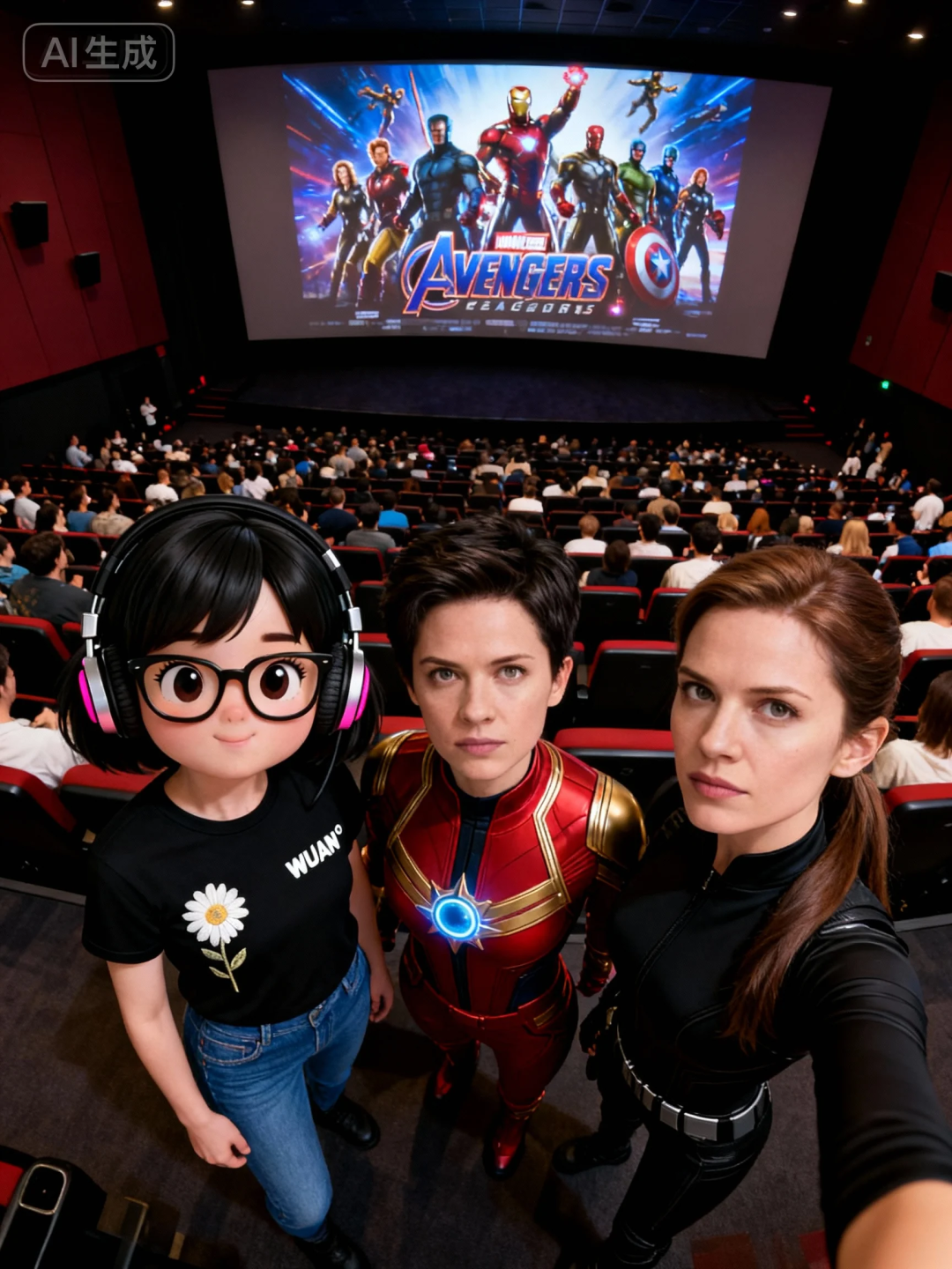 2步学会,即梦AI生成《疯狂动物城2》电影院合影(附提示词)