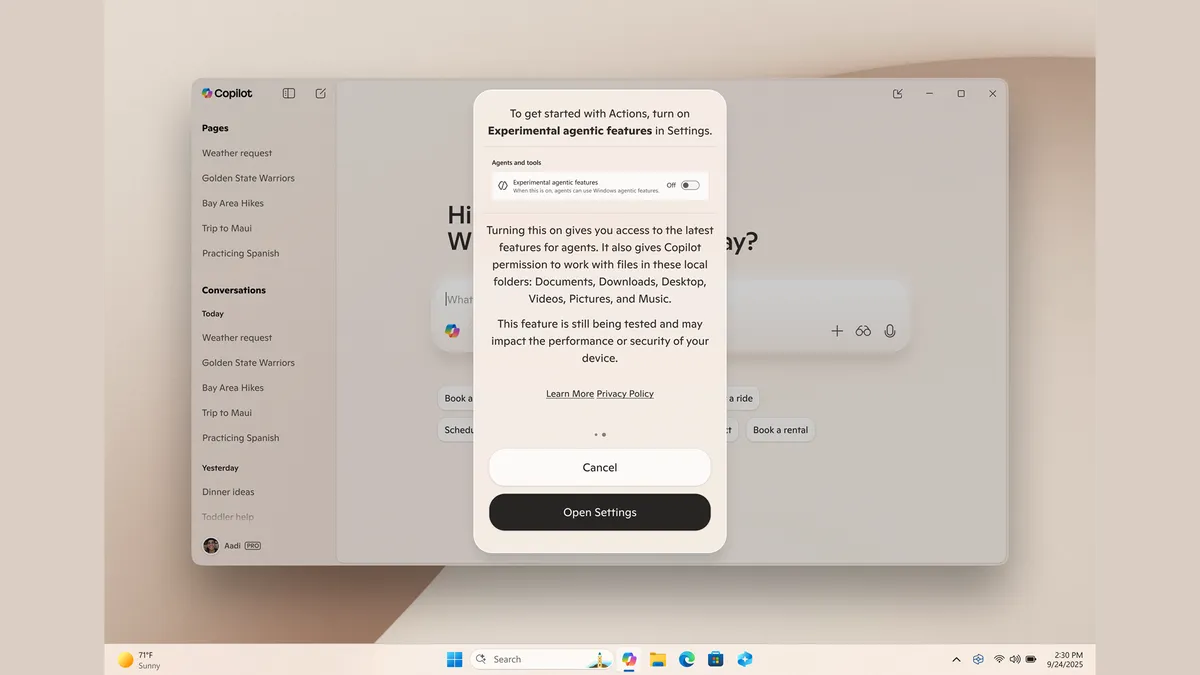 微软明确 Win11 演进蓝图:目标打造智能体系统,让 AI 替你干活