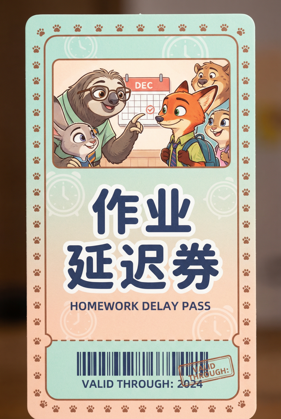 萌翻了!《疯狂动物城2》奖励券让学习变有趣