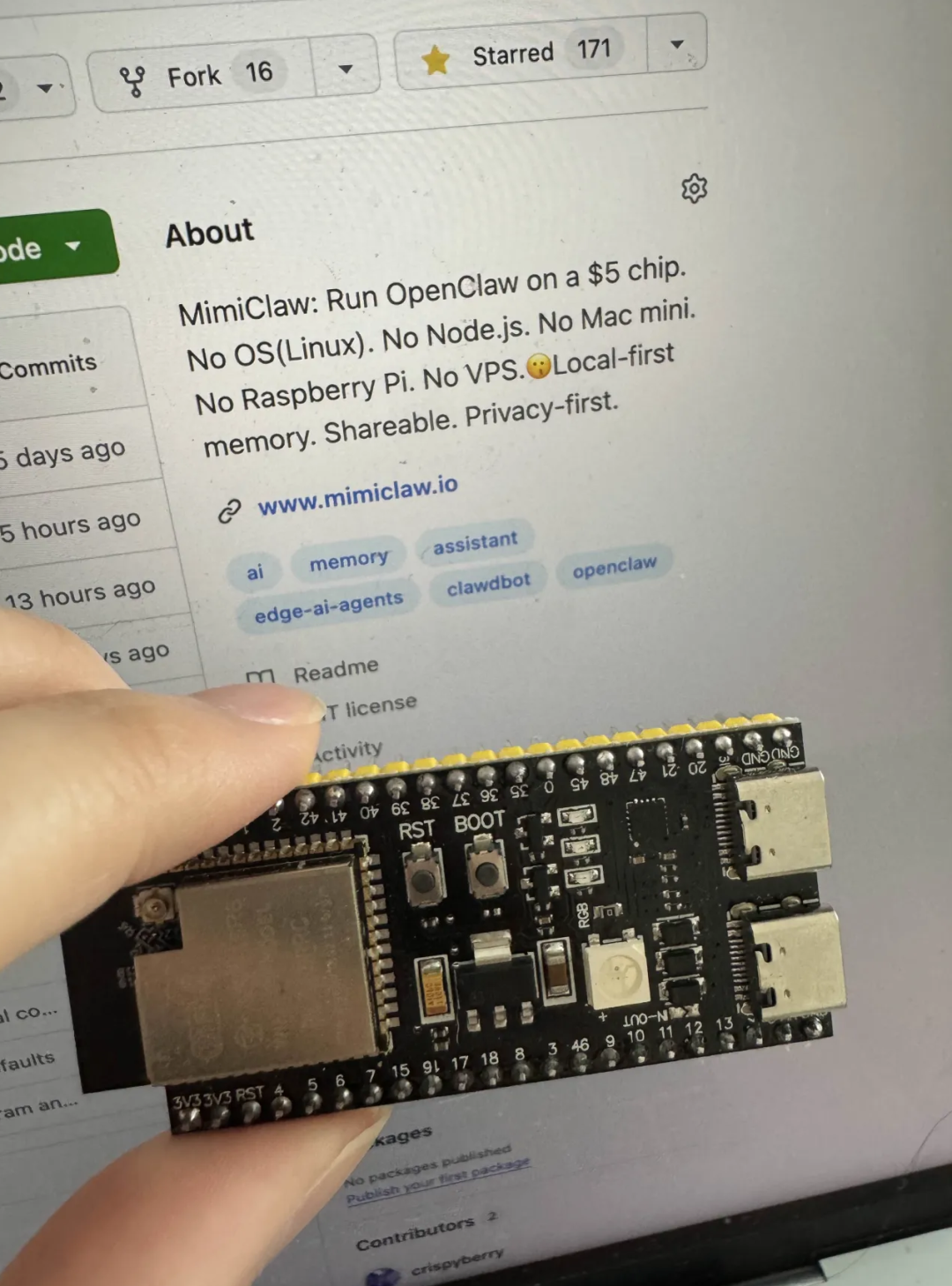 把OpenClaw塞进一张ESP32,花几十块取代Mac,这个硬核开源项目火了!