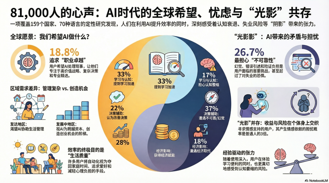 81000人的深夜倾诉,在他们心目中的人工智能:愿景、恐惧与现实变革,AI正在偷走人类最珍贵的东西?