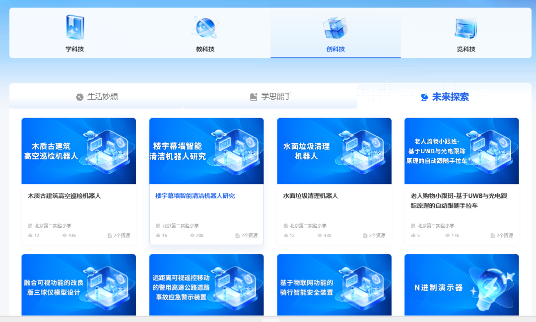 今天这篇公众号是“育小苗"写的:请给我介绍一下智慧中小学平台里的科技教育板块