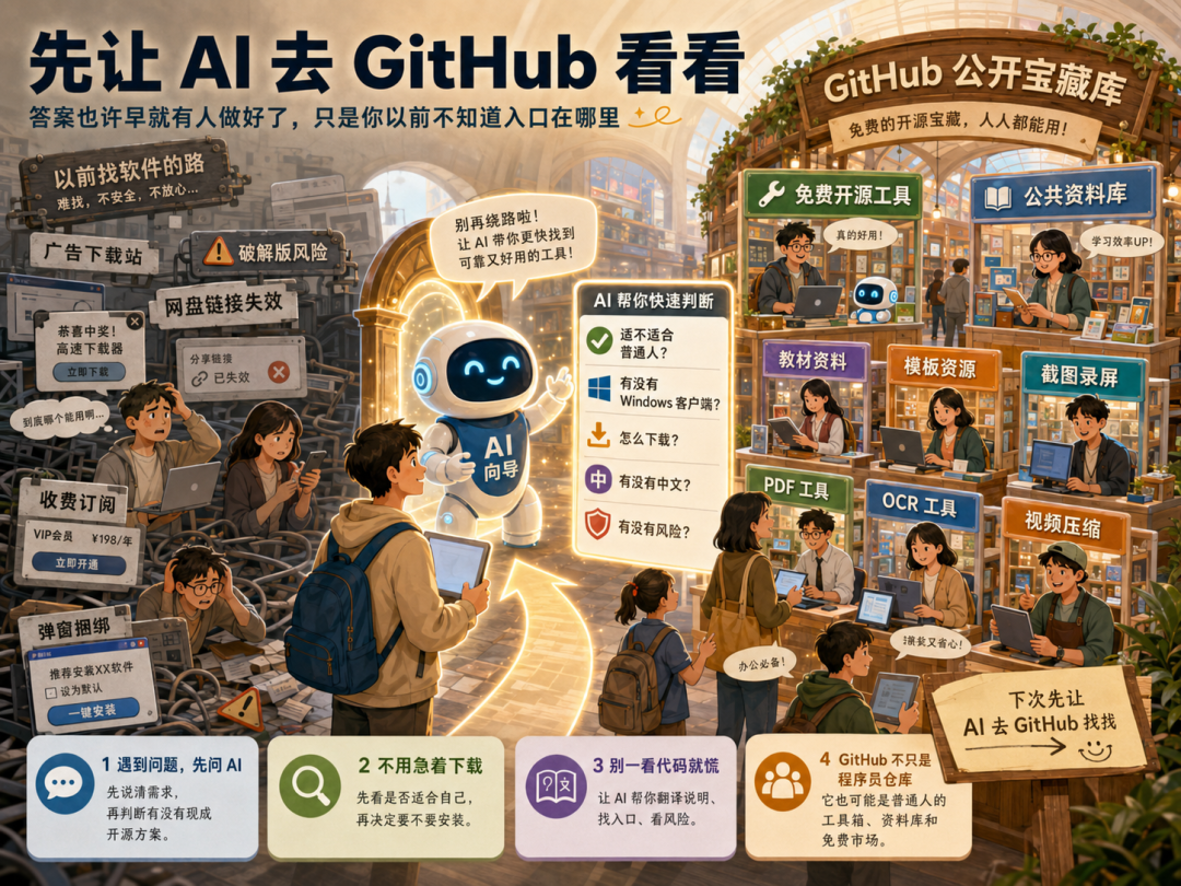 我以前以为 GitHub 是程序员仓库,后来发现它像一个免费软件黑市