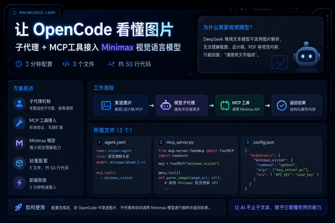 OpenCode接入DeepSeek后不能看图?那是你不会用它