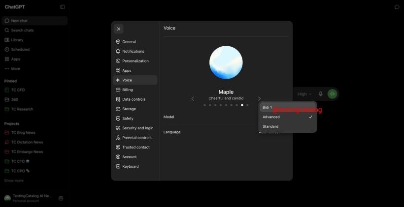 OpenAI ChatGPT 语音最大规模升级:双向 AI 语音模型 Bidi 1 已上线测试