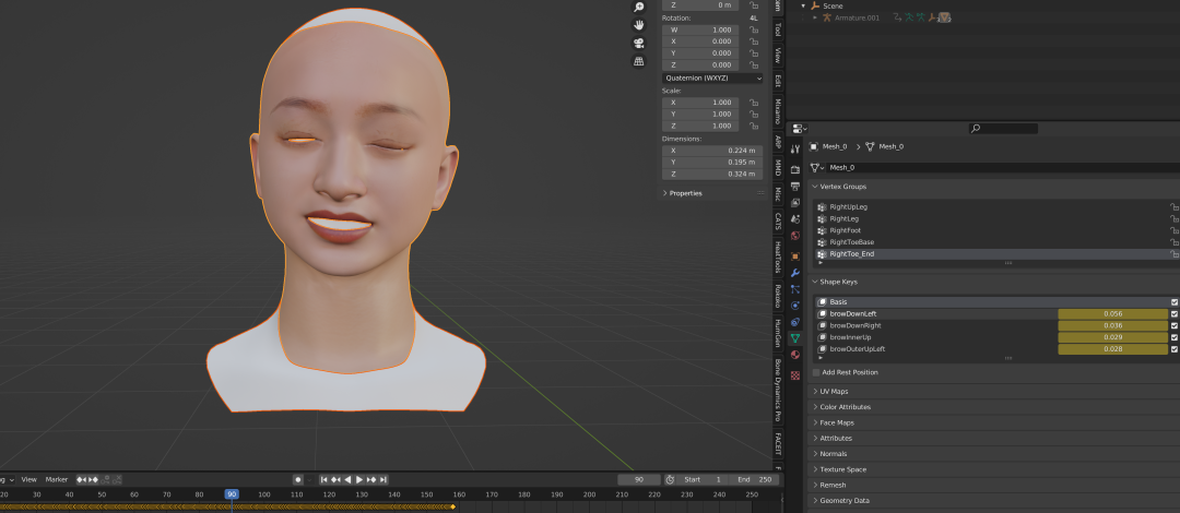 BlendShape终极指南:学习如何构建ARKit的52个Blendshape——为AI动作捕捉的3D模型创建逼真的面部表情