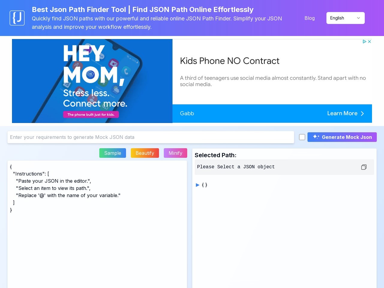 Find JSON Path Online