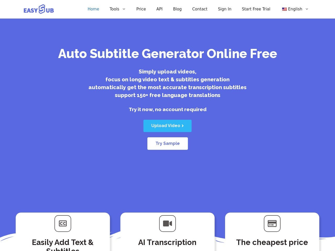 EasySub – AI字幕生成翻译工具