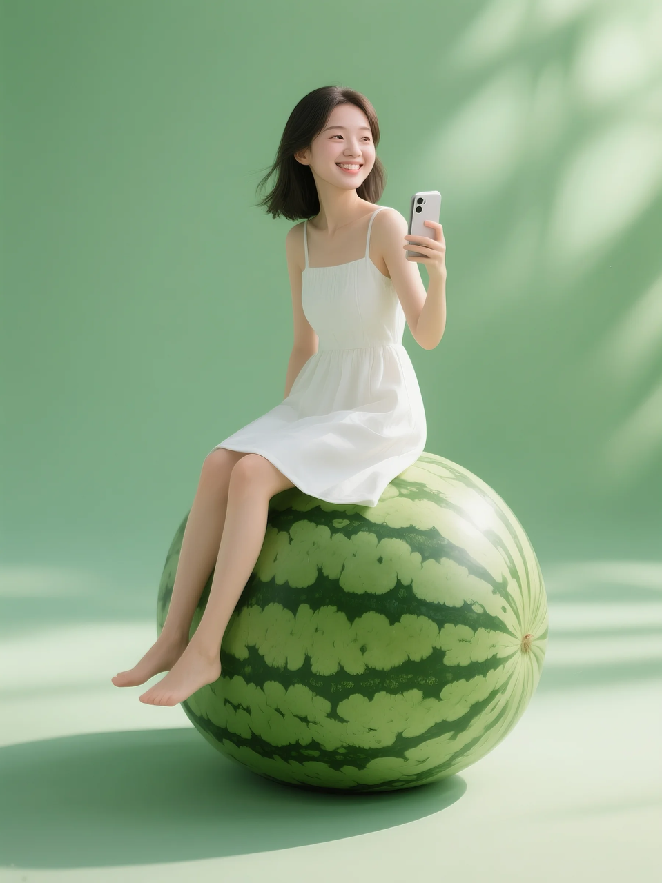 即梦AI 【水果】【西瓜】| 夏日里西瓜上的童趣，附提示词