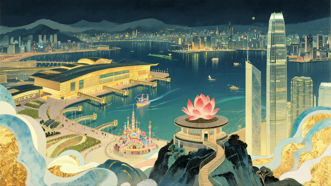 即梦AI 【插画设计】【城市地标】| 10 组城市地标插画提示词，带你解锁不一样的东方禅意美学