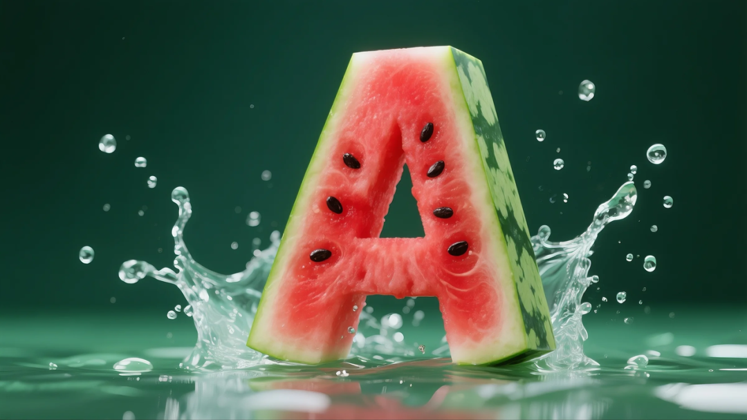 即梦AI 【水果】【西瓜】| 炎炎夏日，来点西瓜字体解解渴，附提示词