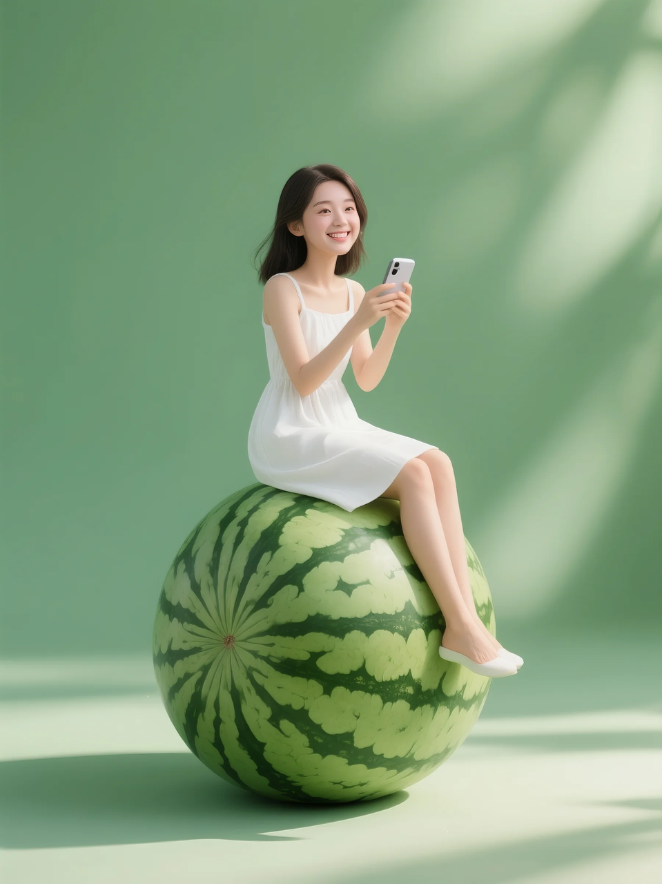 即梦AI 【水果】【西瓜】| 夏日里西瓜上的童趣，附提示词