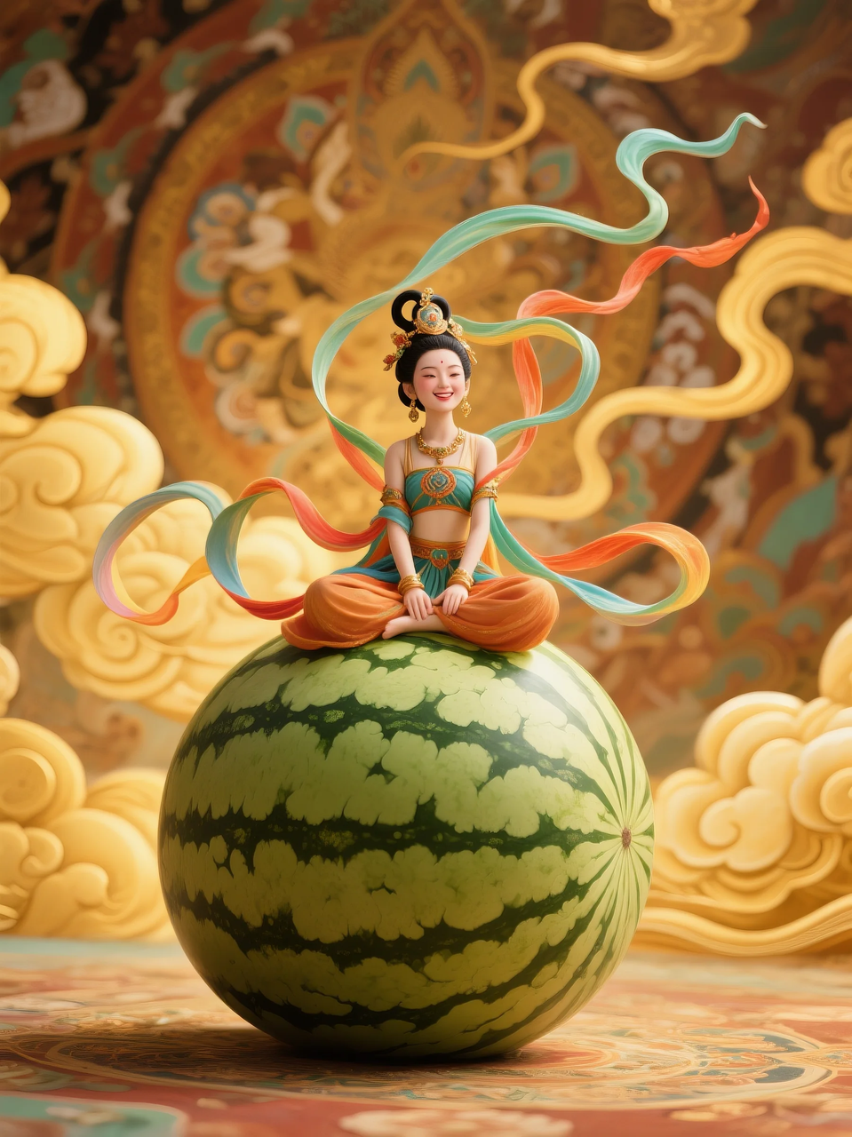 即梦AI 【水果】【西瓜】| 夏日里西瓜上的童趣，附提示词