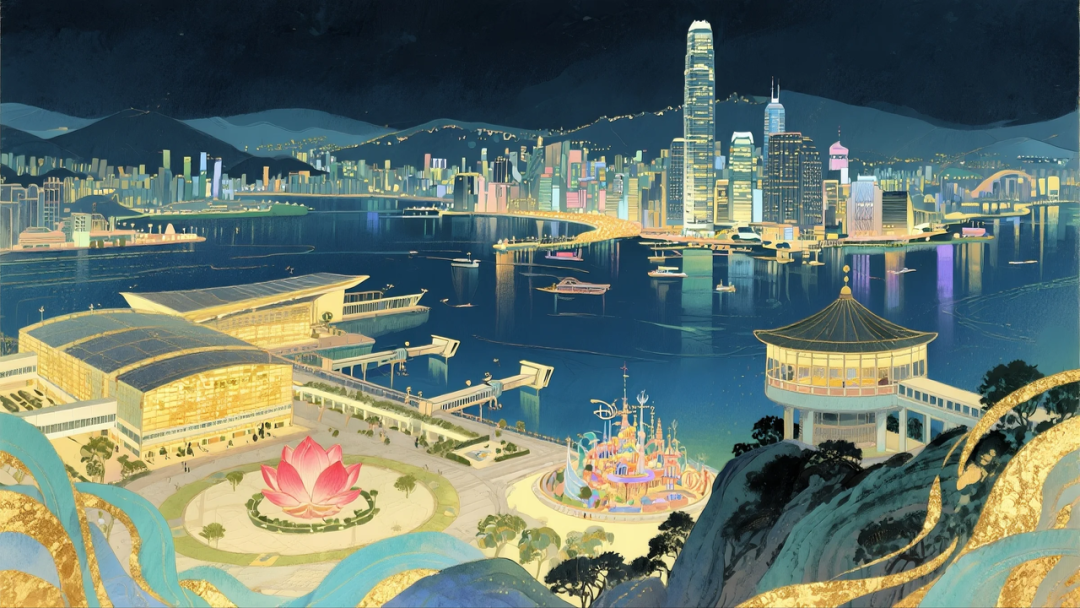 即梦AI 【插画设计】【城市地标】| 10 组城市地标插画提示词，带你解锁不一样的东方禅意美学