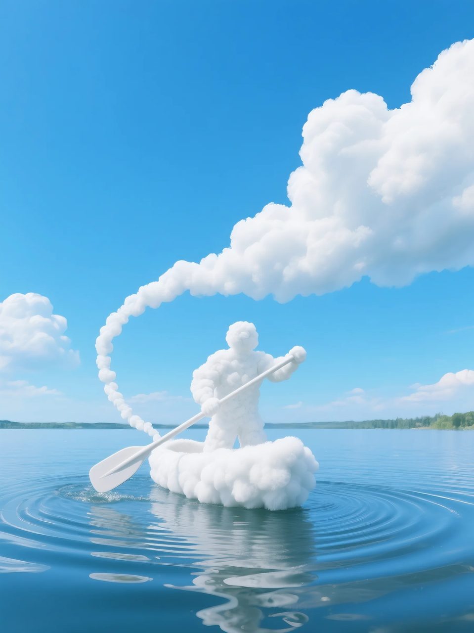 即梦AI 【云】| 一朵热爱运动的云，附提示词