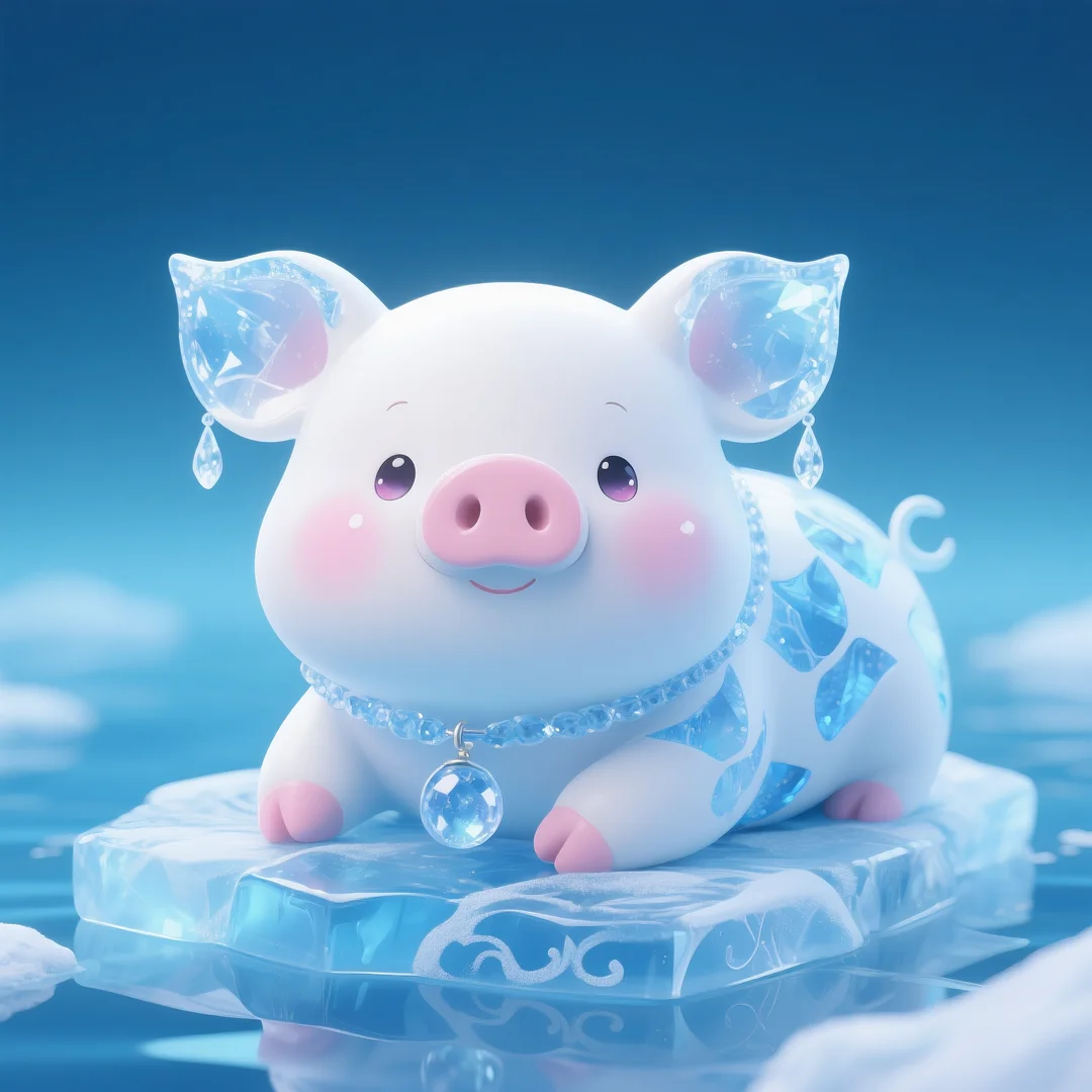 即梦AI 【动物】【十二生肖】| 炎炎夏日冰晶质感清凉版十二生肖头像，附提示词