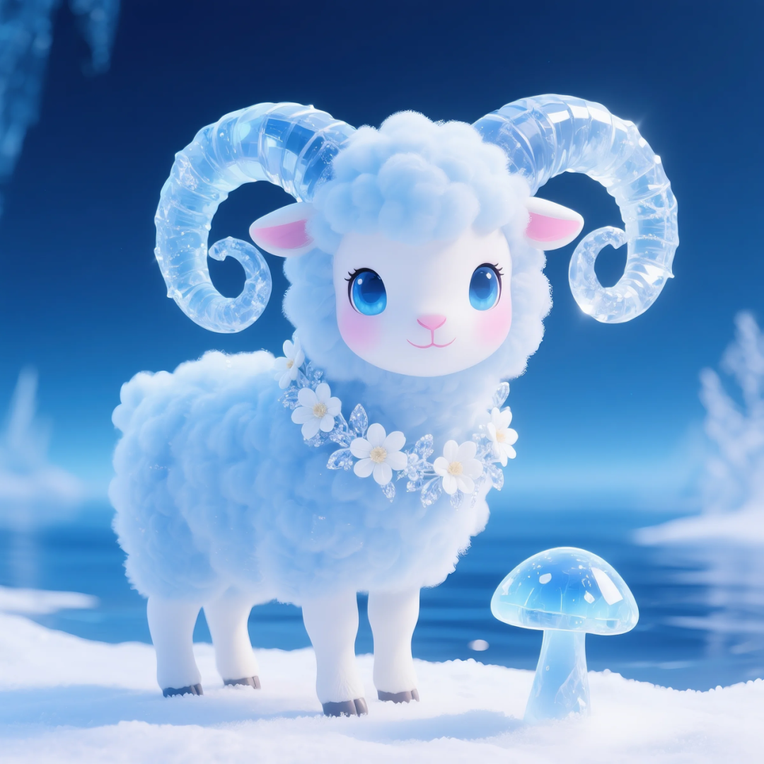 即梦AI 【动物】【十二生肖】| 炎炎夏日冰晶质感清凉版十二生肖头像，附提示词