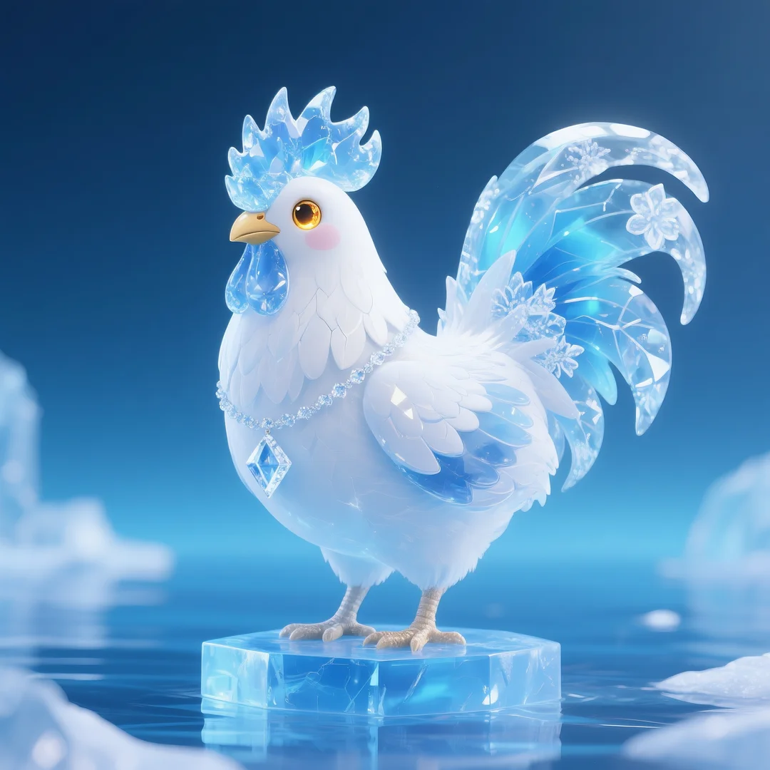 即梦AI 【动物】【十二生肖】| 炎炎夏日冰晶质感清凉版十二生肖头像，附提示词