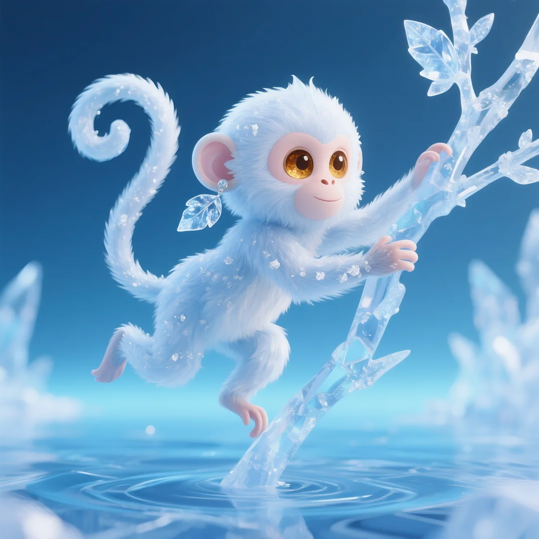 即梦AI 【动物】【十二生肖】| 炎炎夏日冰晶质感清凉版十二生肖头像，附提示词