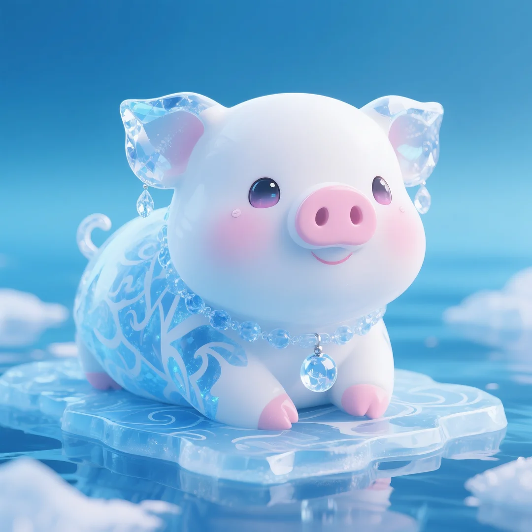 即梦AI 【动物】【十二生肖】| 炎炎夏日冰晶质感清凉版十二生肖头像，附提示词