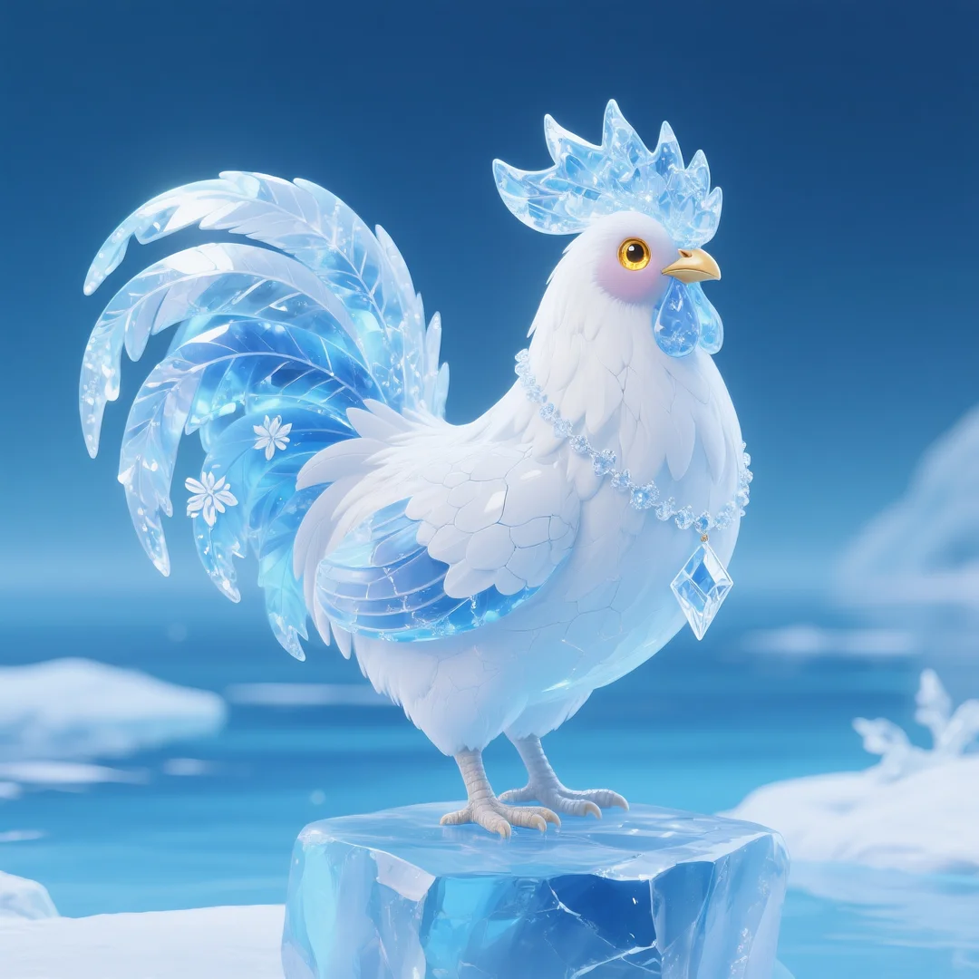 即梦AI 【动物】【十二生肖】| 炎炎夏日冰晶质感清凉版十二生肖头像，附提示词