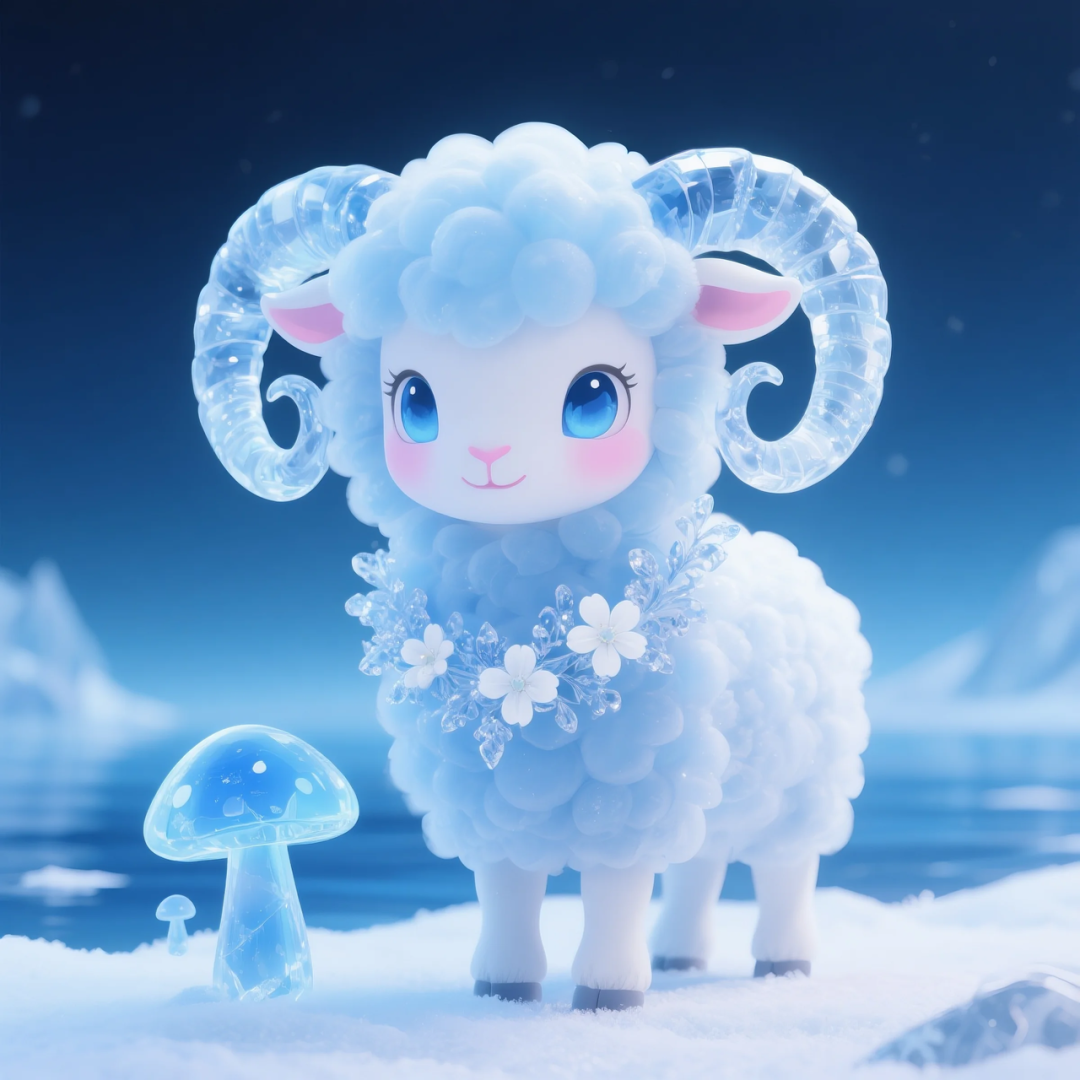 即梦AI 【动物】【十二生肖】| 炎炎夏日冰晶质感清凉版十二生肖头像，附提示词