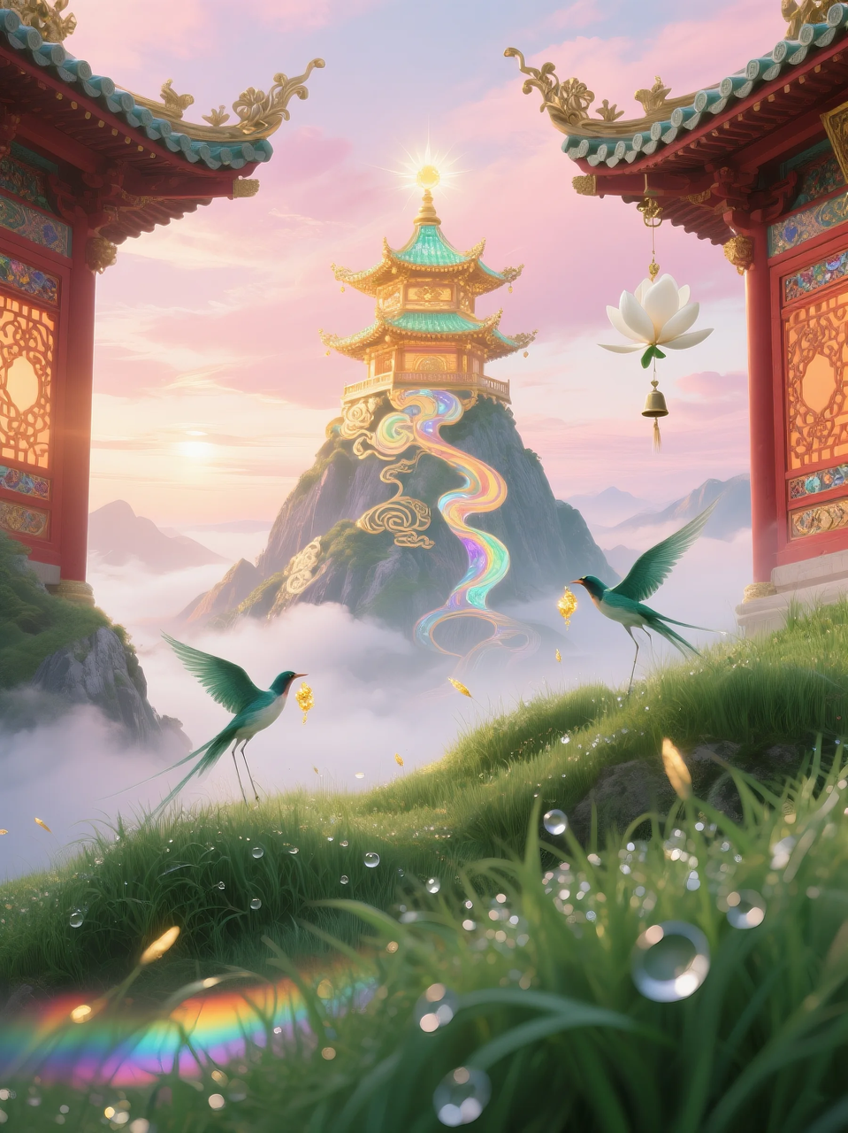 即梦AI 【仙侠神话】| 云顶仙宫，仙景同游，附提示词