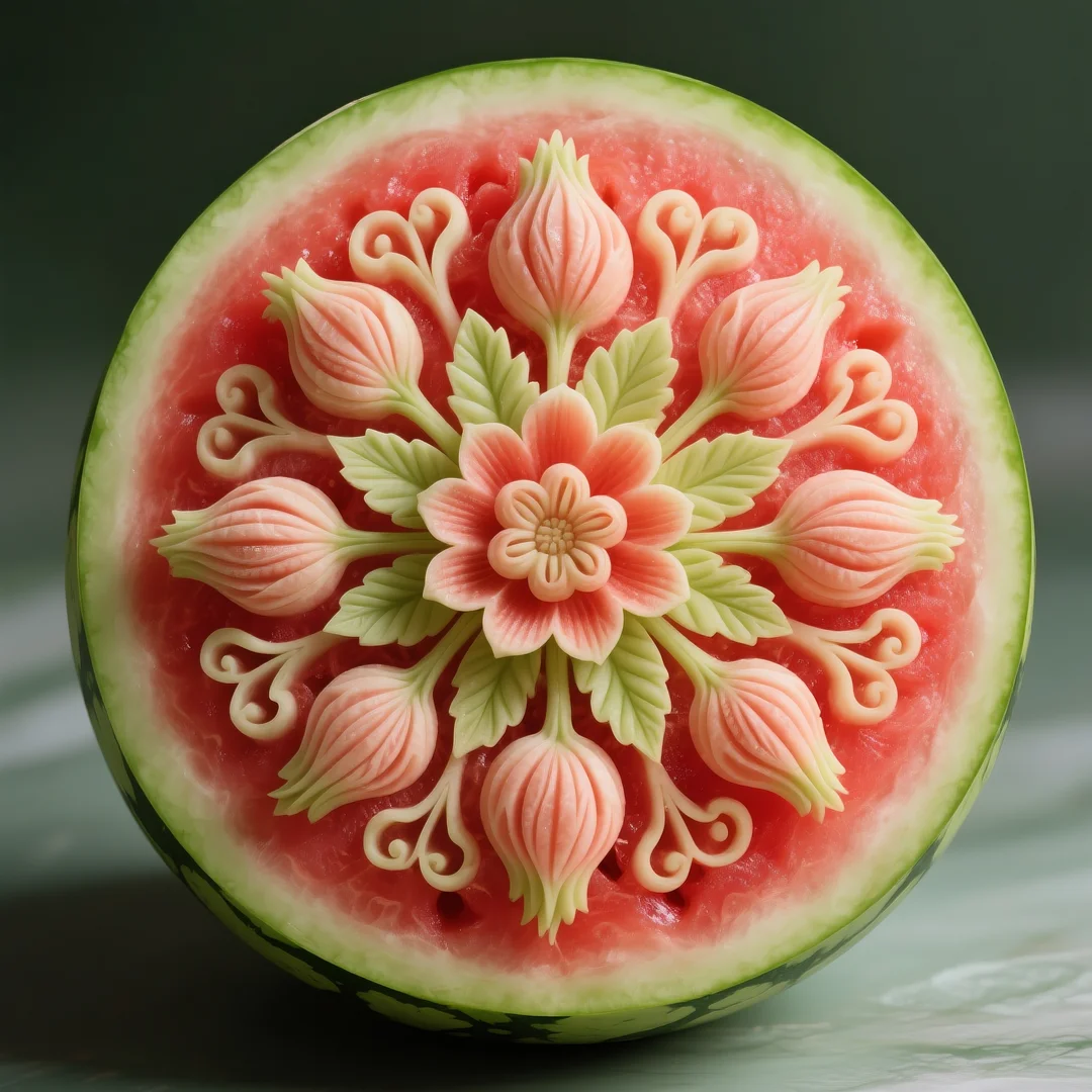即梦AI 【水果】【西瓜】| 炎炎夏日，来一组赏心悦目的西瓜图案解暑降温，附提示词